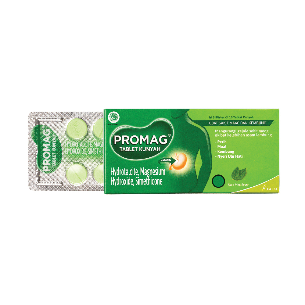 Promag Tablet Obat Maag 2 Box @3 Blister Free Promag Double Action