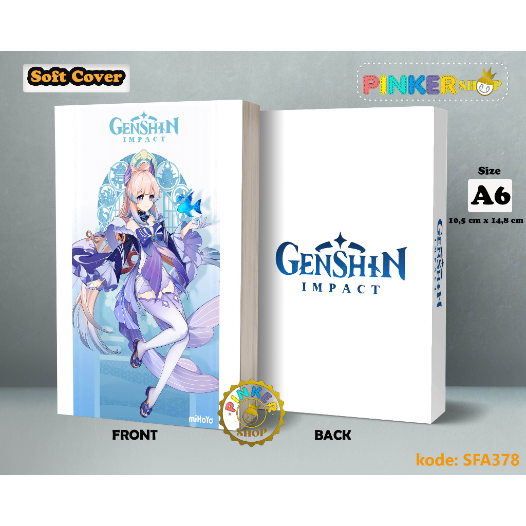 

(SFA378) Pocket Note Game Genshin Impact SANGONOMIYA Softcover A6/A5 Buku Tulis catatan Notes Agenda Planner Jurnal