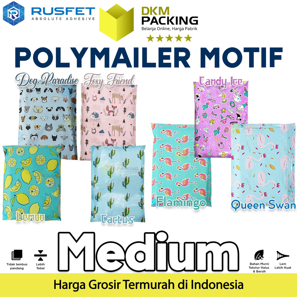 

Polymailer MEDIUM Amplop Plastik Packing Sedeng Polimailer PREMIUM SATUAN