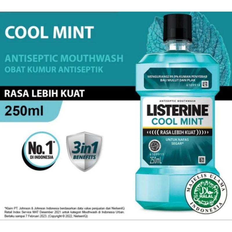 LISTERINE COOL MINT 250ML NAFAS SEGAR