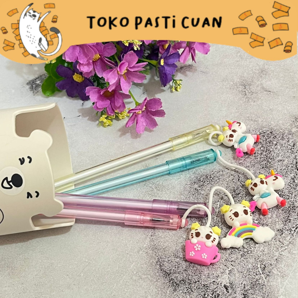 

pulpen pen gantungan karet unicorn kelinci pen lucu bolpen kebutuhan sekolah anak bisa COD imut import termurah kualitas dijamin
