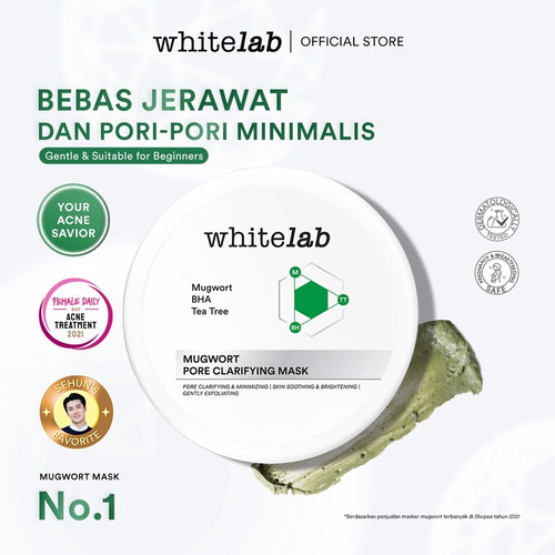 ★ BB ★  WHITELAB Mugwort Pore Clarifying Mask | White Lab Masker Wajah