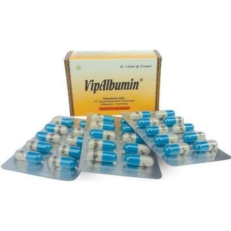 Vip albumin isi 30 kapsul original 100% mempercepat penyembuhan luka