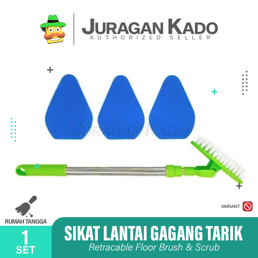 Sikat Pembersih Serbaguna Sikat Kamar Mandi 5in1 Praktis Multifungsi Gagang Panjang