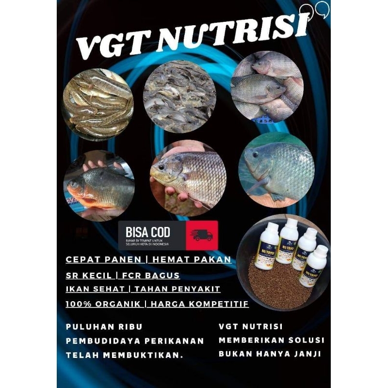 24 botol VGT ikan nutrisi pakan ikan vitamin semua jenis ikan