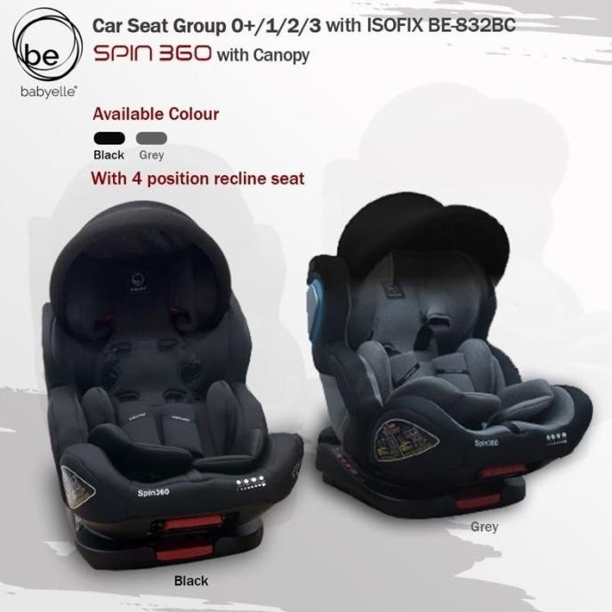 CAR SEAT BABYELLE BE-831BC `NEXT360`W/ ISOFIX