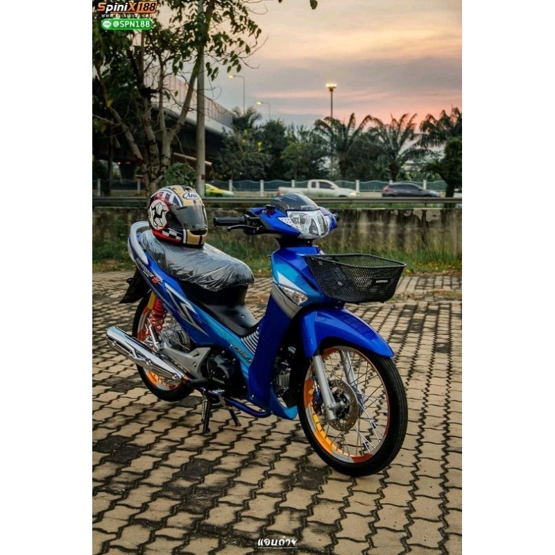 Cover body halus full set supra 125 X old full biru honda supra125 wave