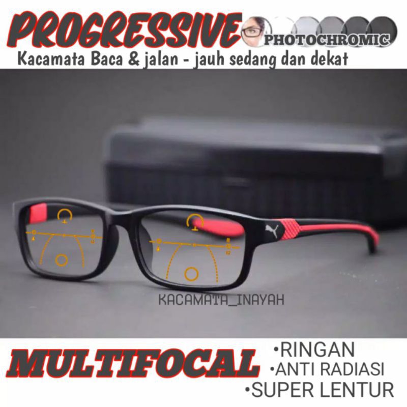 KACAMATA BACA DAN JALAN ANTI RADIASI | KACAMATA PROGRESIF PHOTOCROMIC | KACAMATA SPORTY ANTI RADIASI