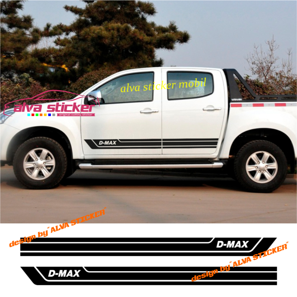 best stiker mobil isuzu dmax list stripe minimalist sticker dmax keren