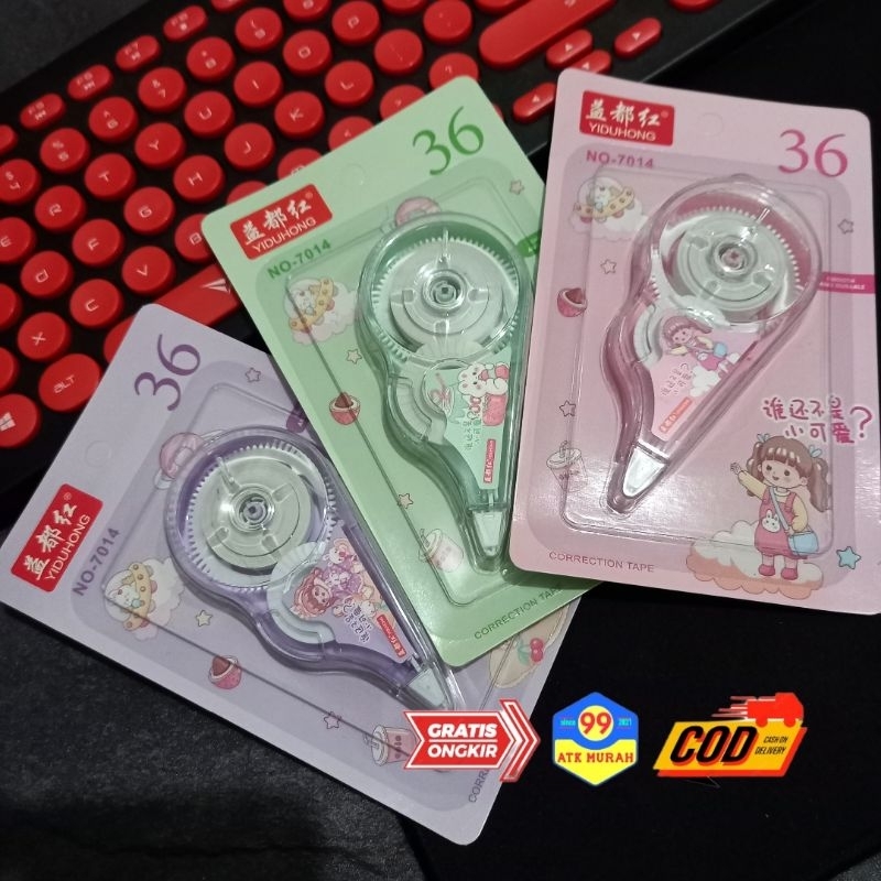 1609-HONG -TIPE EX Kertas/Tipe x/Correction Tape/Tipe ex/penghapus pulpen/tipex kering