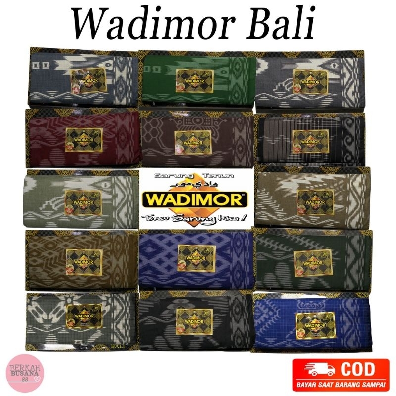 Sarung Wadimor Motif Bali - Kain Sarung Pria Tenun Tradisional Songket Batik Premium Dewasa