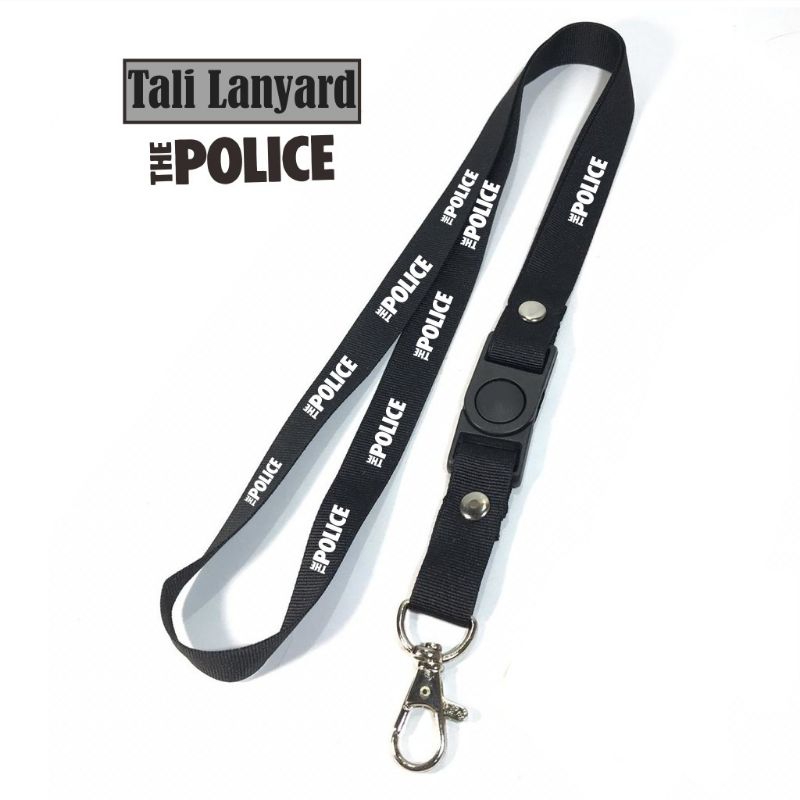 

Lanyard THE POLICE tali lanyard gantungan kunci name tag id card kartu nama / lanyard podss vapee gantungan / bisa cod lanyard best seller lanyard hitam lanyard murah / oring lengkap