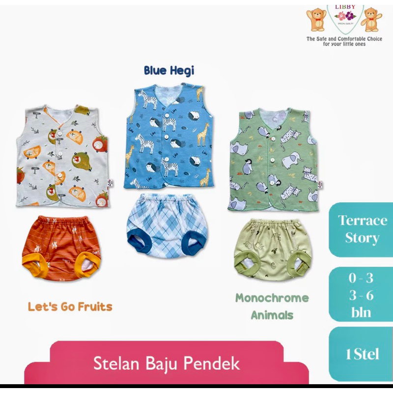 SETELAN KUTUNG NEWBORN LIBBY (0-3M)/(3-6M)