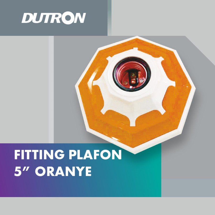 Fitting Lampu Dutron / Fitting Plafon Dutron 5 Inch Orange DV-FPS-05