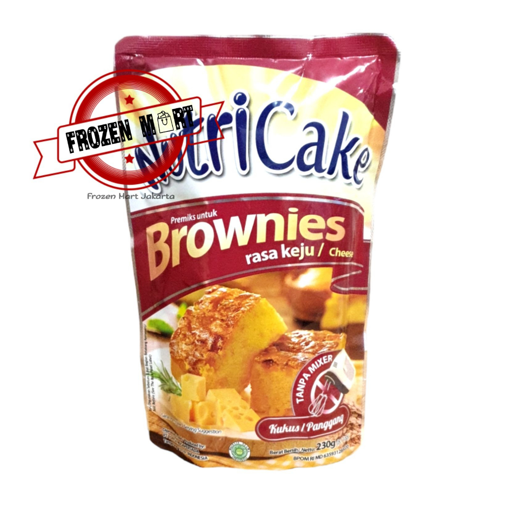 NUTRICAKE Premix Brownies Rasa Keju / Tepung Premix Instant 230Gr