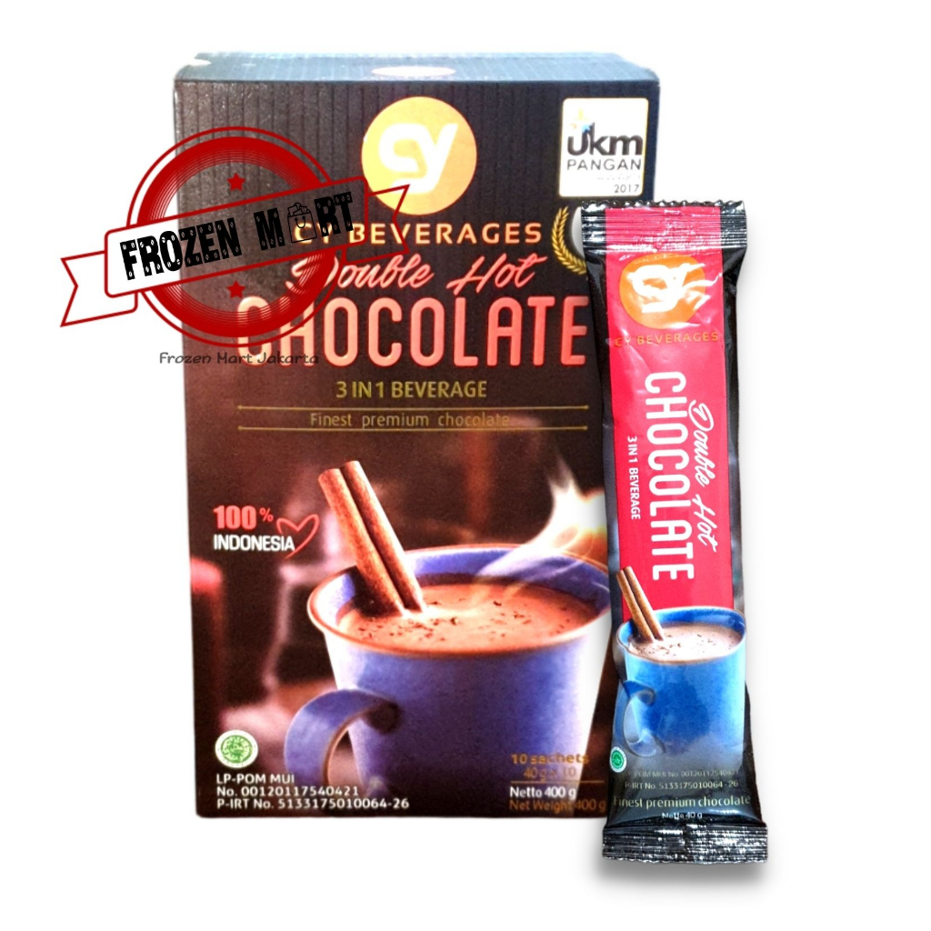 CY Double Hot Chocolate 3 In 1 / Minuman Coklat Premium (Sachet) 40Gr