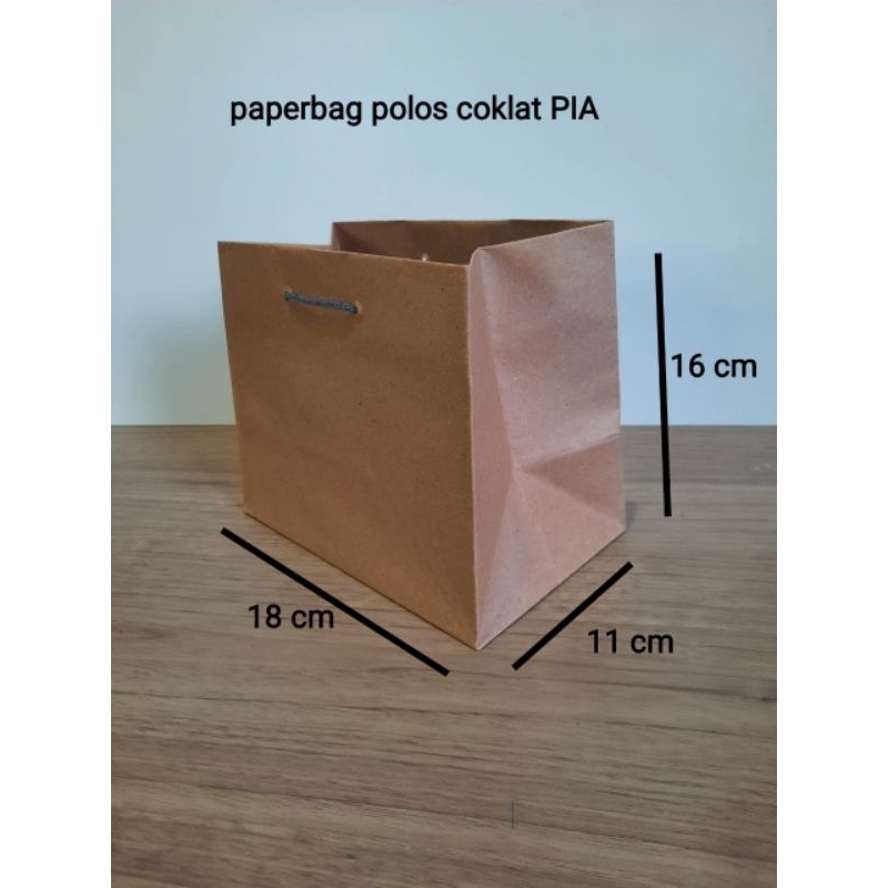 

paperbag coklat polos PIA 18x11x16