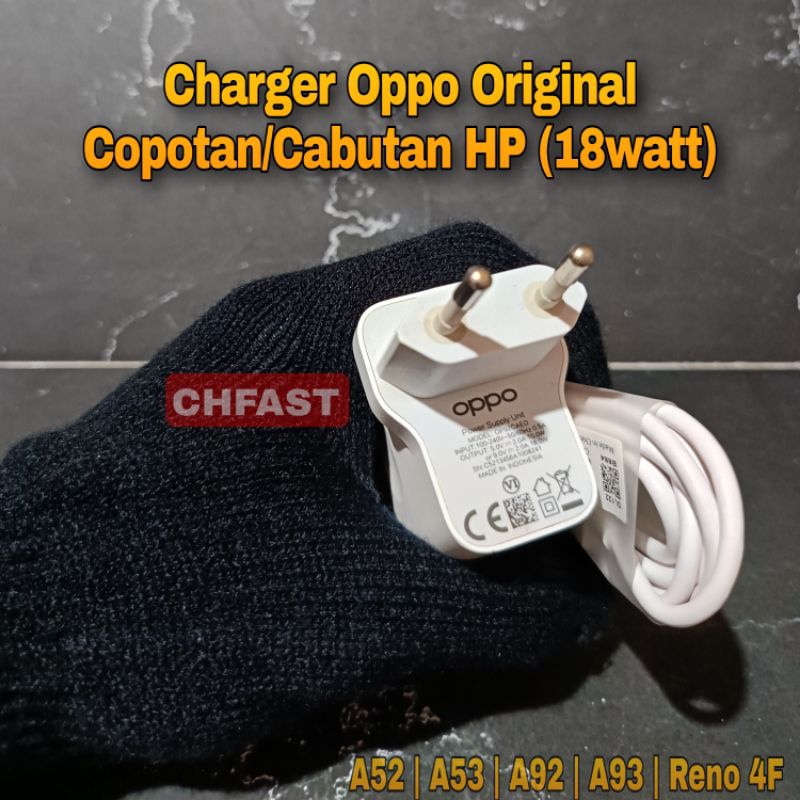 Charger Oppo Reno 4F A52 A53  A92 A93 Original copotan (18watt)