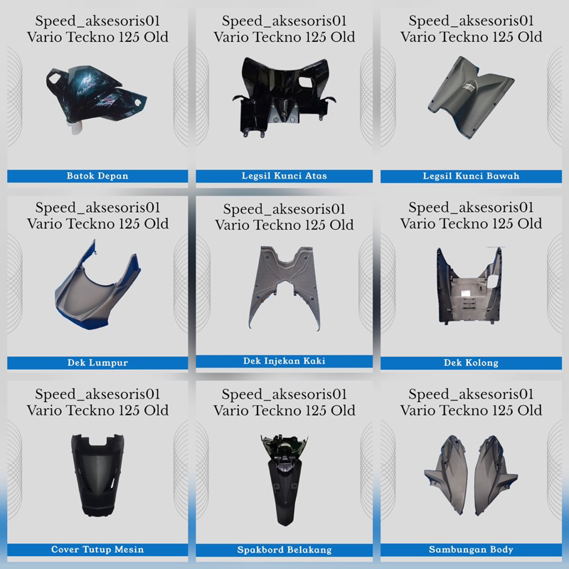 Satuan Body Kasar Vario 125 Old cover body kasar vario 125 lama old bohlam 2012-2014 eceran
