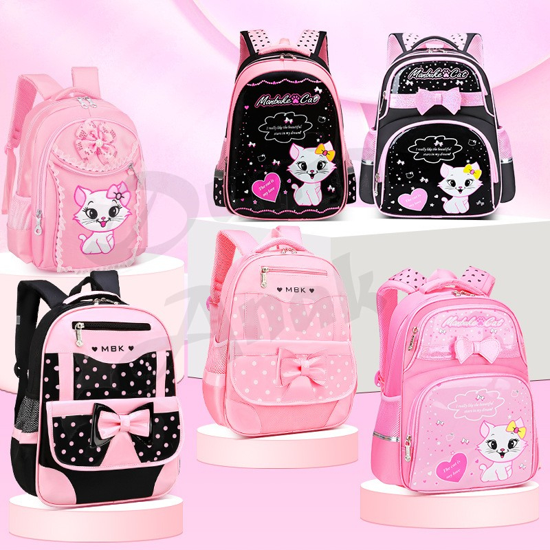 TAS RANSEL ANAK PEREMPUAN / TAS SEKOLAH ANAK / TAS ANAK PEREMPUAN KARAKTER KUCING LUCU