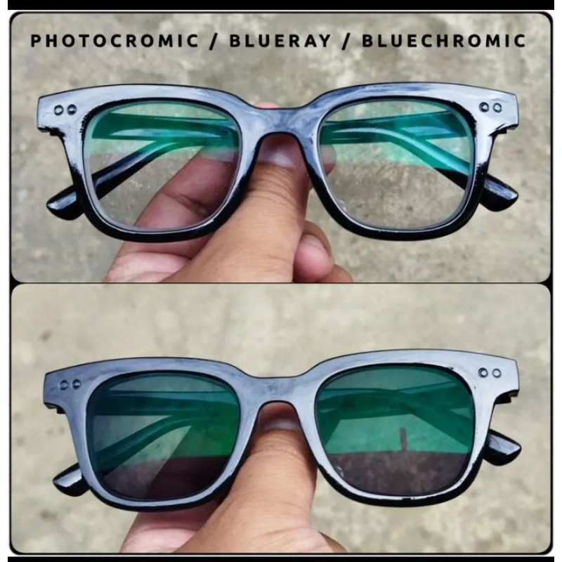 kacamata vincent photocromic gray normal minus