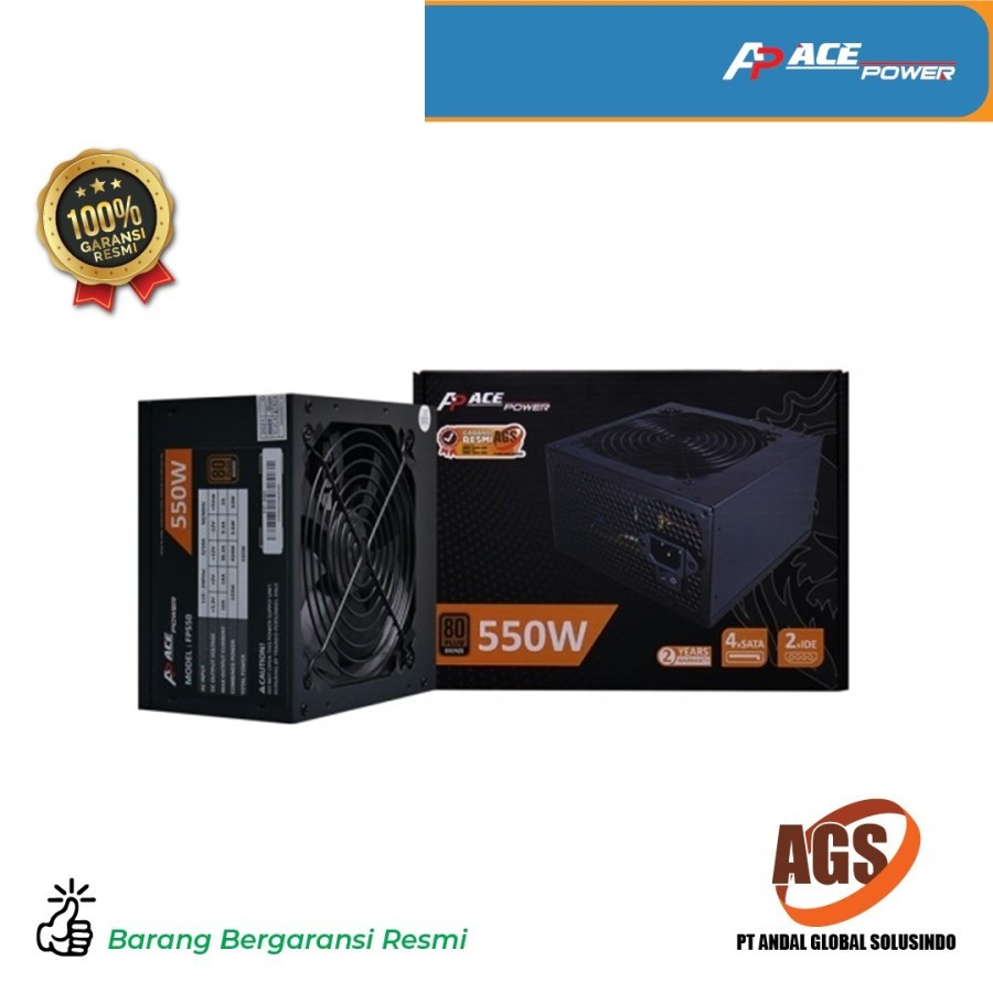 Power Supply Ace Power FP 550Watt 80+ Bronze V2 - PSU 550W