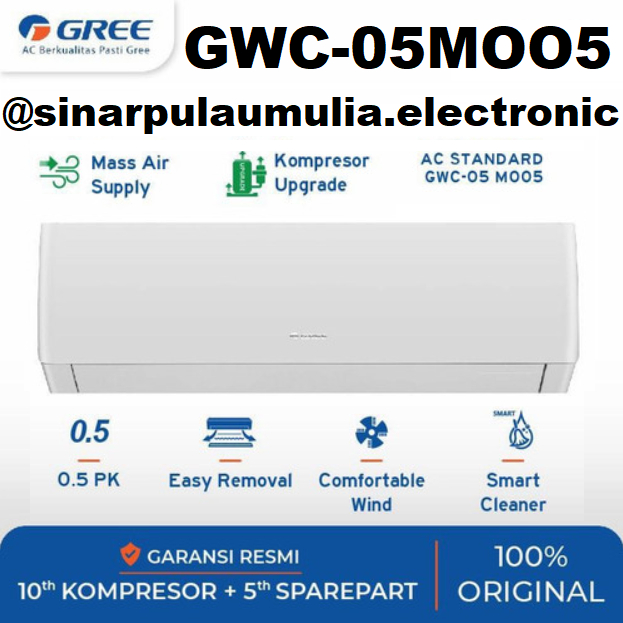 GREE AC Split Standard 1/2 PK - GWC05MOO5 / GWC 05MOO / GWC 05 MOO 5 / 5MOO5 / 5MOO / 5MO 5 MOO 5 MO