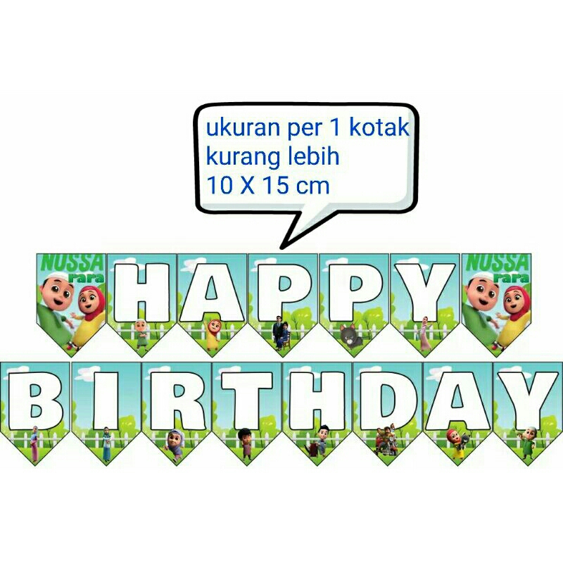 garland flag bunting flag banner flag ulang tahun happy birthday edisi nussa rara nusa rara