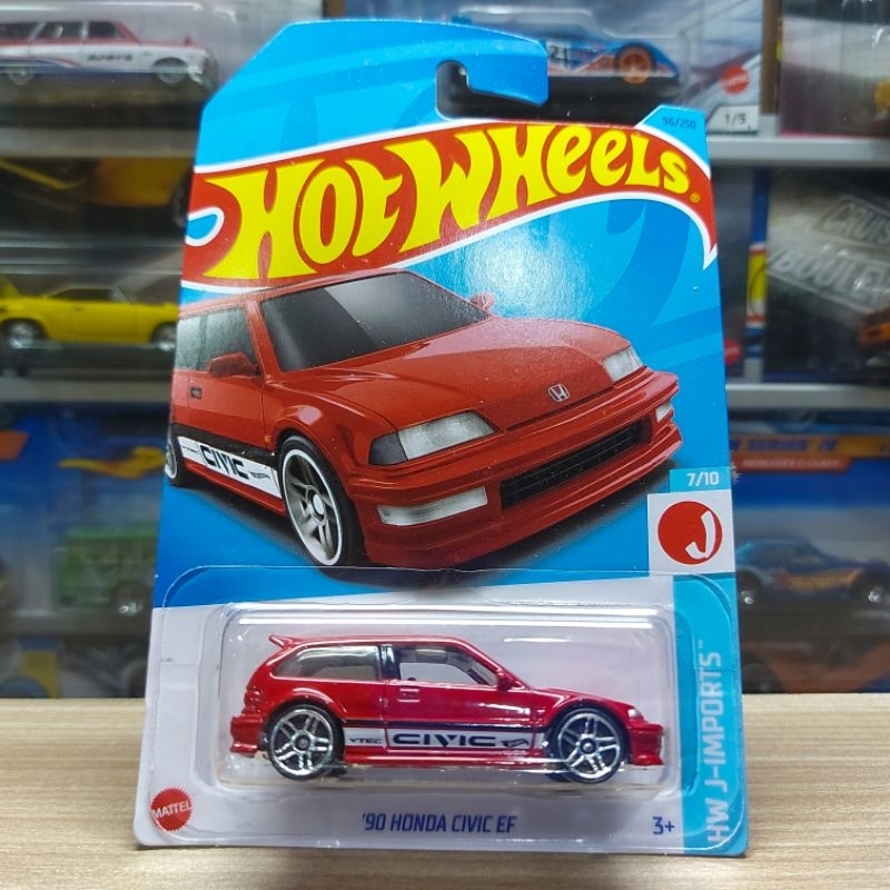 HOT WHEELS 90 HONDA CIVIC EF RED 2023
