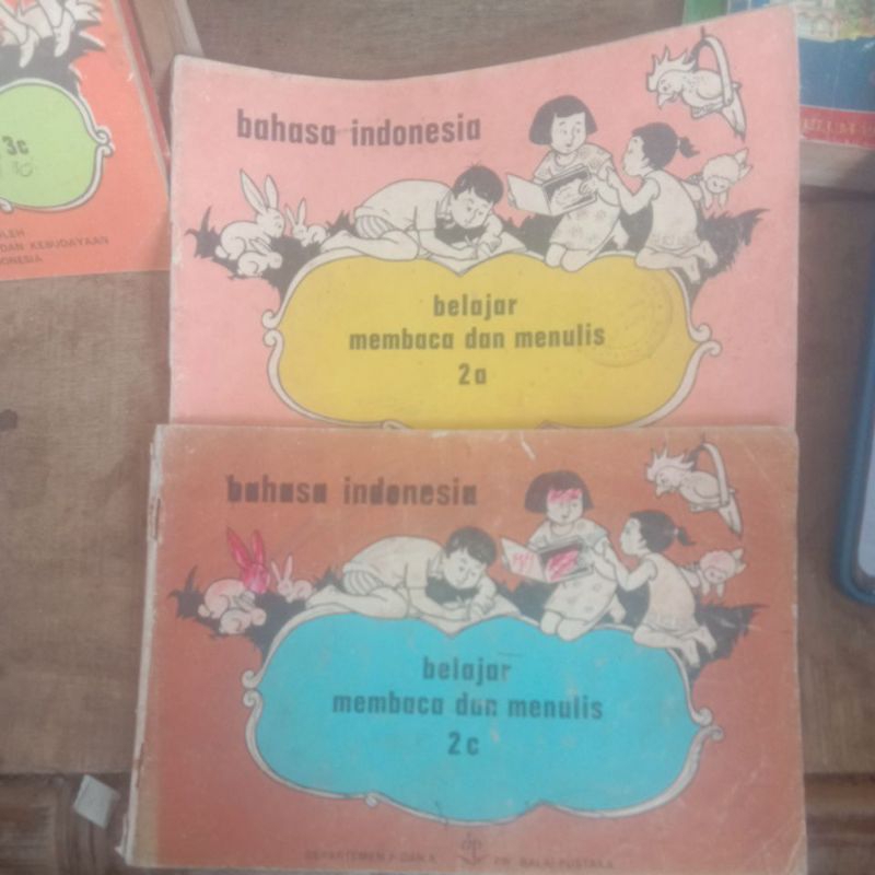 buku bahasa indonesia belajar membaca dan menulis 2a, 2c kurikulum 1982