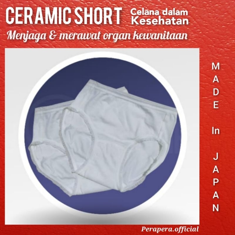 Pera pera - Ceramic short / celana dalam infra merah /celana dalam kesehatan wanita / terapi kewanit