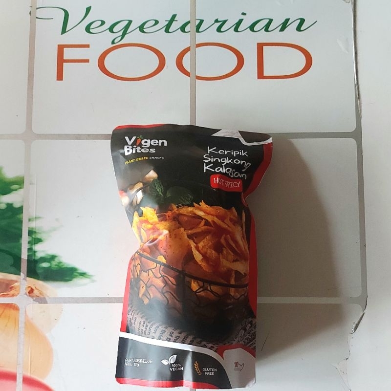 

KERIPIK SINGKONG KALASAN, HOT SPICY, 80g, VEGAN, VIGEN BITES