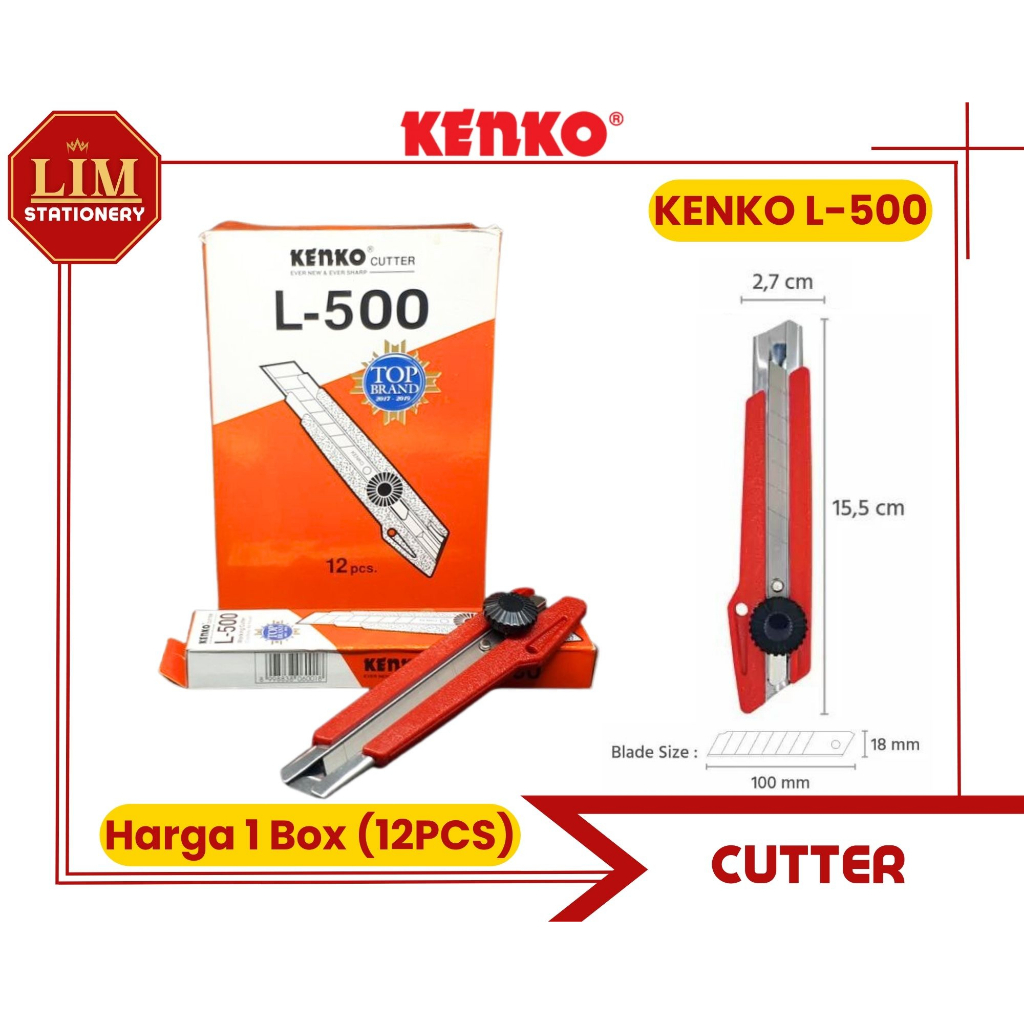 

Cutter Besar Kenko L-500 (12PCS)