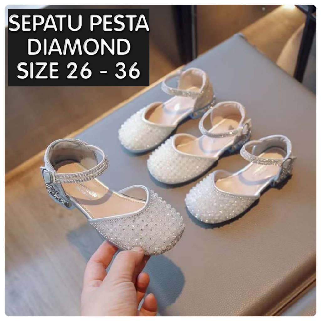 (LOLI-JKT) SP-9915 SANDAL ANAK CEWE DIAMOND GLITER  BELAKANG SIZE 26-36