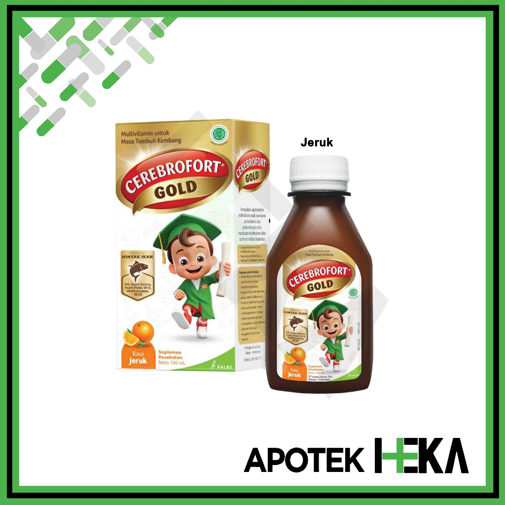 Cerebrofort Gold 100 ml - Multivitamin Anak Untuk Tumbuh Kembang (SEMARANG)