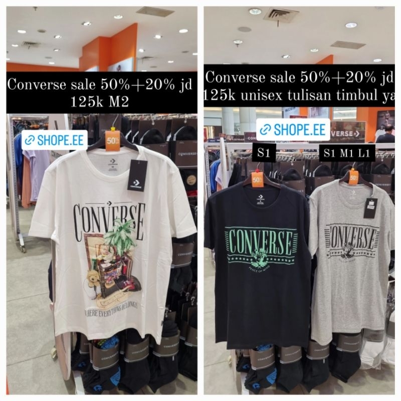 Converse Tshirt Unisex Sale 70%