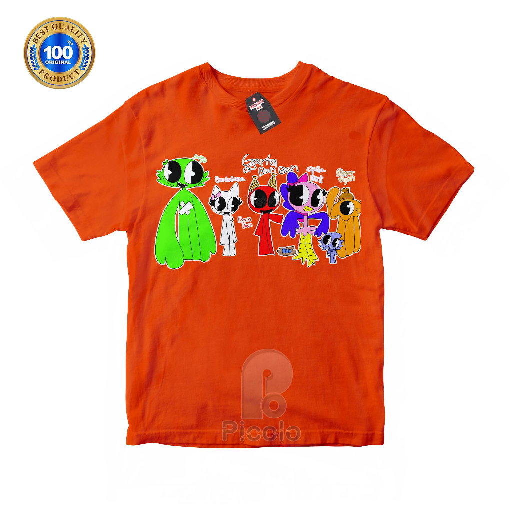 (FREE NAMA) BAJU KAOS ATASAN ANAK MOTIF GARTEN OF BANBAN VERSI ART UNISEX Bahan COTTUN