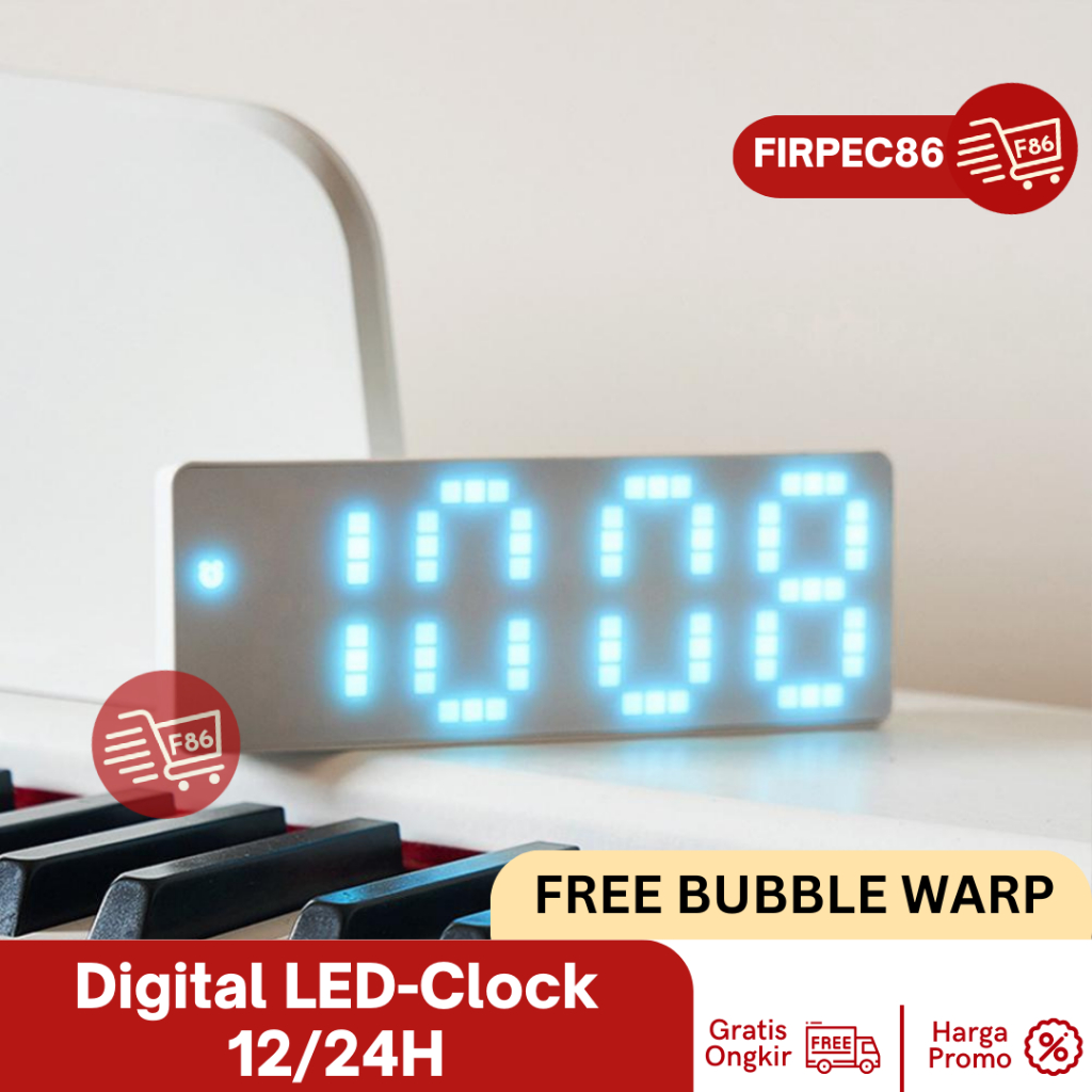 Jam Meja Digital Alarm Led 3 Tingkat Pengaturan Kecerahan Waktu/Suhu/Tanggal Tampilan Jam Meja untuk Kantor Ruang Laboratorium