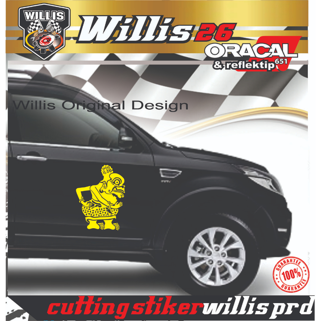 STIKER CUTTING STICKER WAYANG BAGONG UNTUK BODY MOBIL