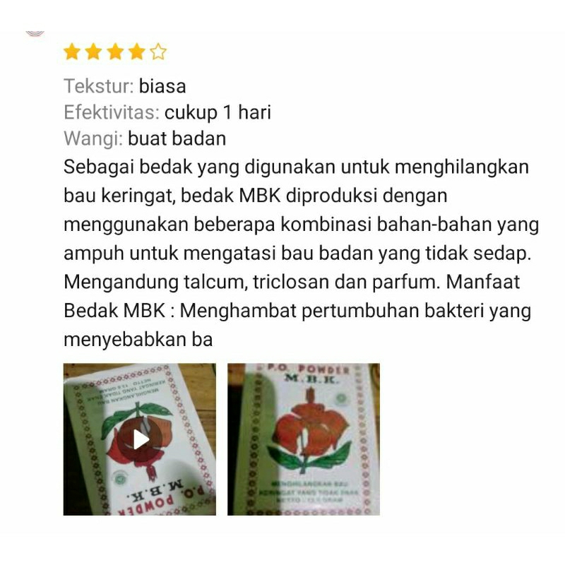 BEDAK MBK | BEDAK HIBKA | BEDAK PENGHILANG BAU BADAN | DEODORANT POWDER