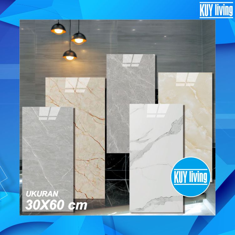 Wallpaper Dinding Vinyl Marbel 60x30cm Wallpaper Dinding Kamar Mandi Granit Anti Air