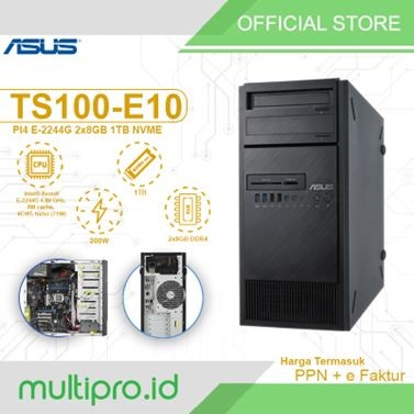 Server Asus TS100-E10/PI4 E-2244G 2x8GB 1TB NVME