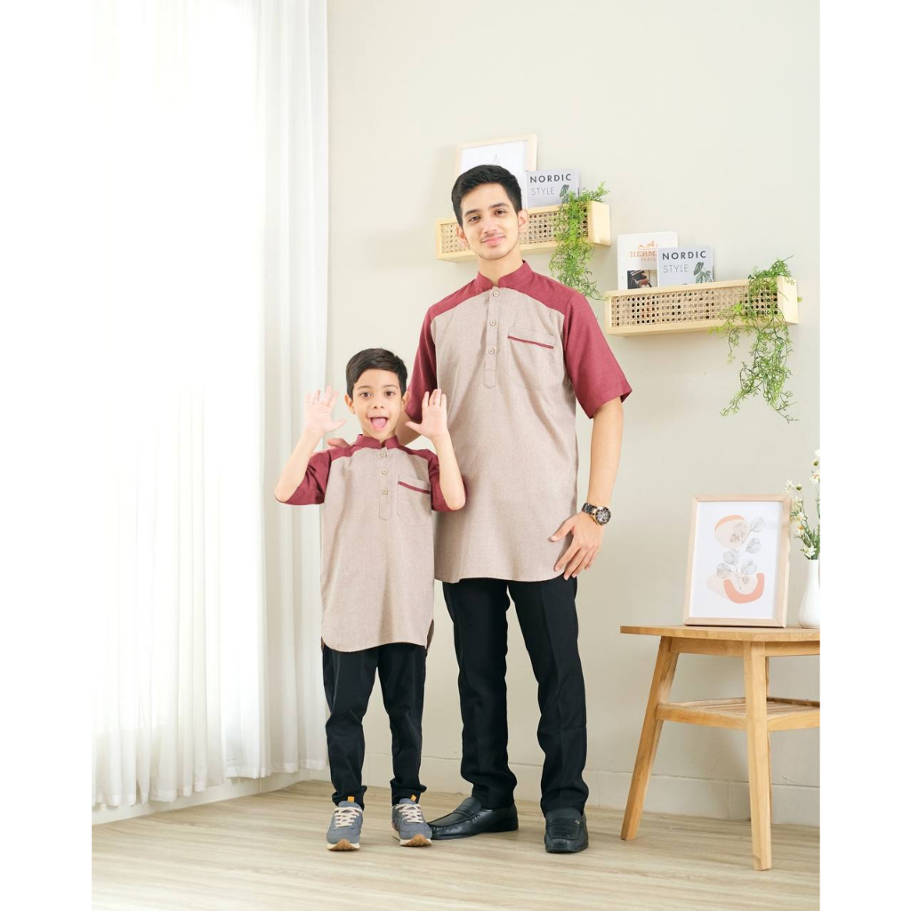 Hamasah Kurta - Koko Kids Lengan Pendek Model Casual Premium by Riskirich