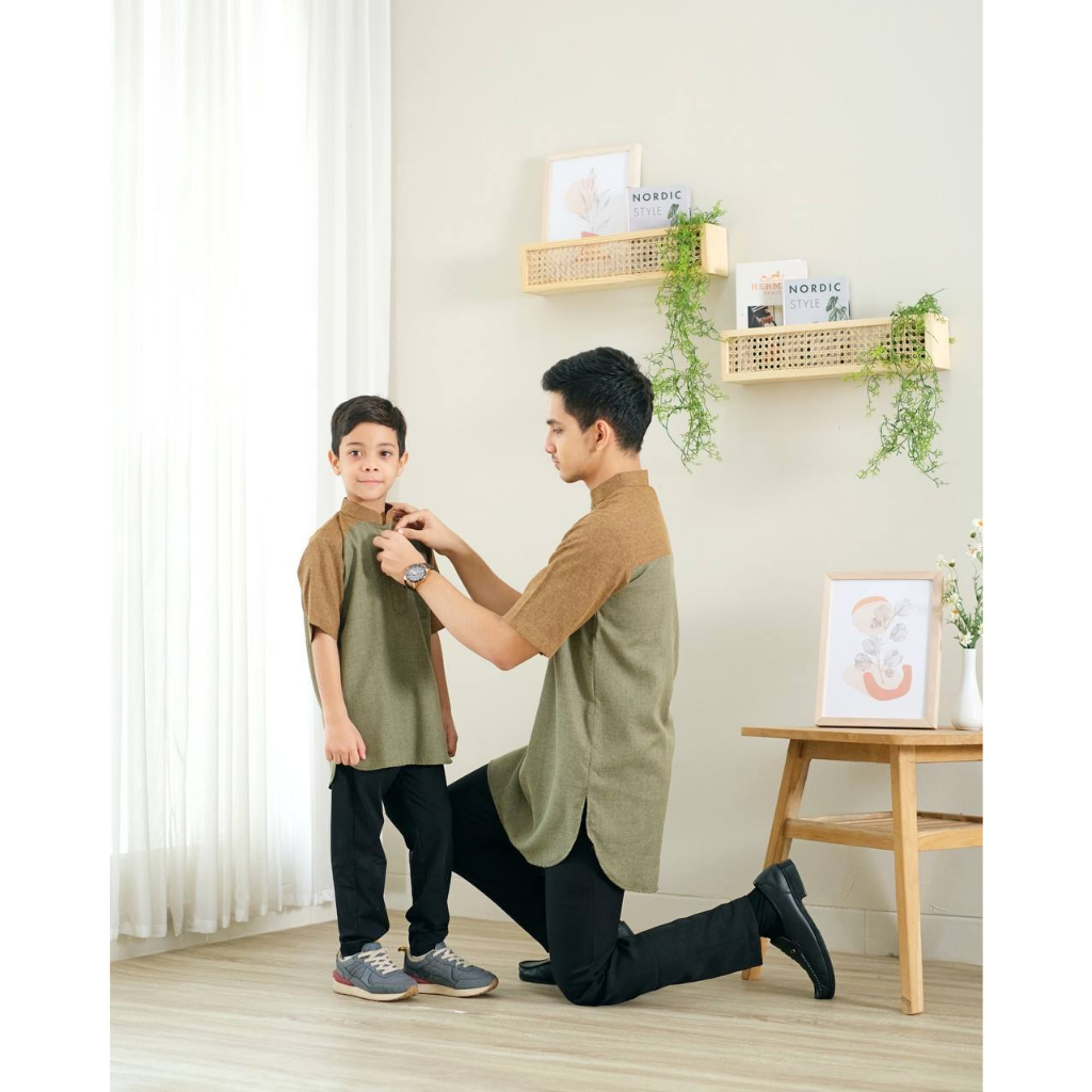 Hamasah Kurta - Koko Kids Lengan Pendek Model Casual Premium by Riskirich