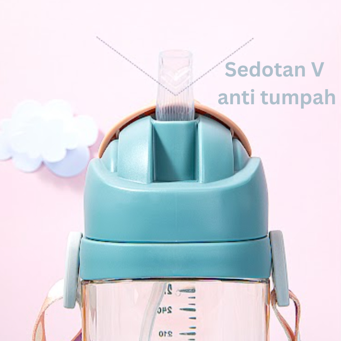Botol Minum Sedotan Anak Bayi Neomo Training Straw Cup PPSU 380mL
