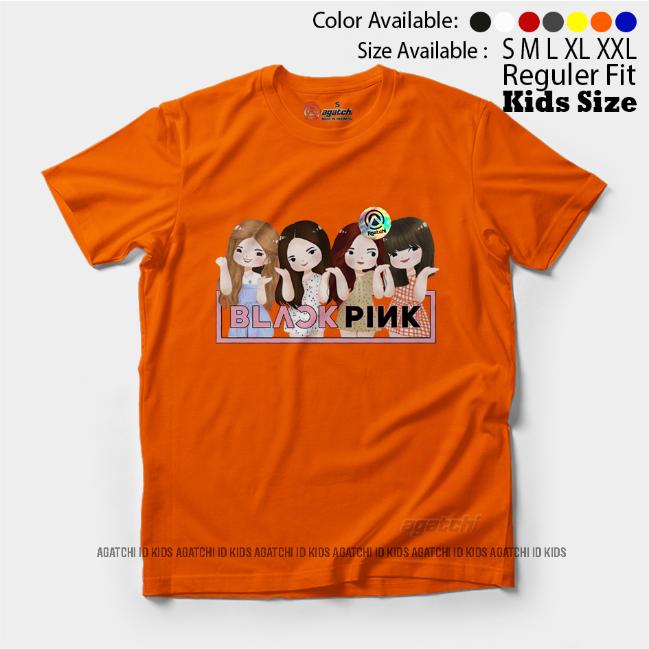 Baju Kaos Atasan Anak Perempuan Agatchi K-pop Lovers Black Pink