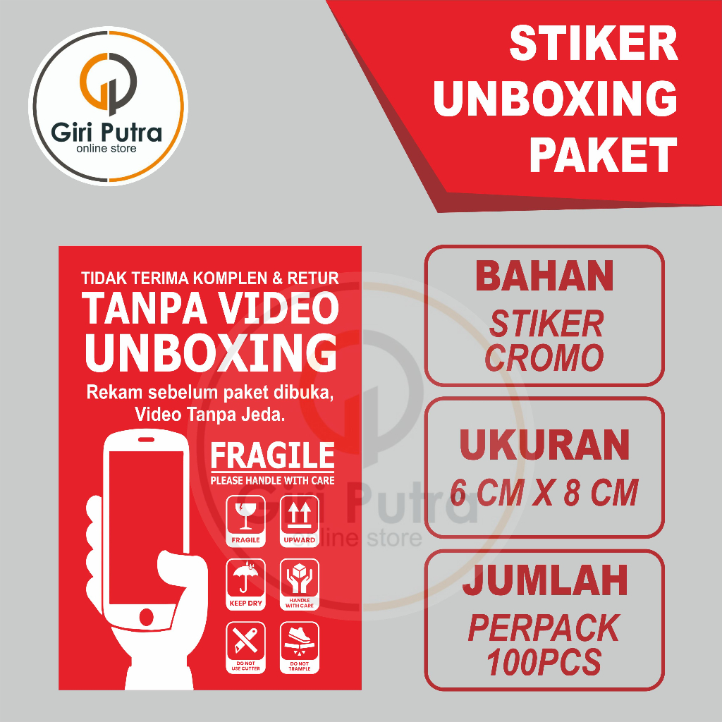 

Stiker Unboxing / Stiker Paket