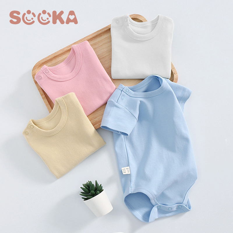 SOOKA Baju Jumpsuit Bayi- Baju Jumpsuit aneka warna mempunyai lengan pendek dengan kancing di bahu cocok digunakan pada musim panas dan untuk bayi 3-18 bulan SK-EDE1129