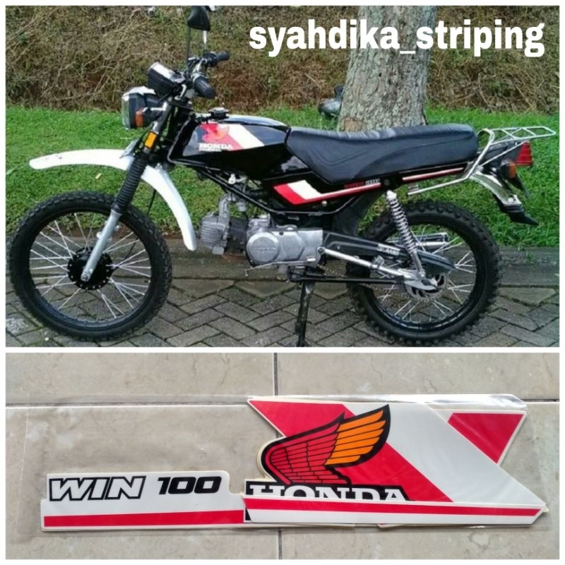 STIKER STRIPING LIS BODY HONDA WIN 100 MERAH PUTIH