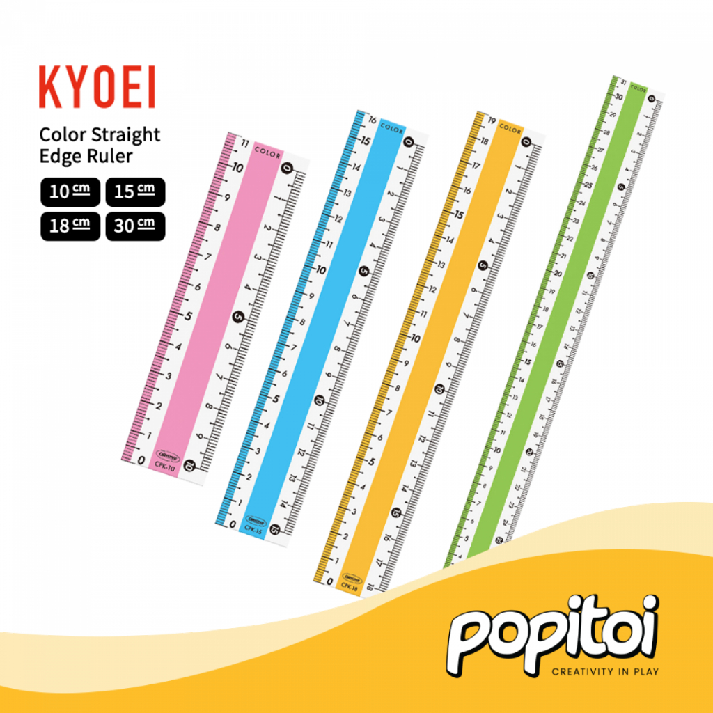 

Kyoei Color Straight Edge Ruler Penggaris Sekolah Warna Warni 10 15 18 30 cm